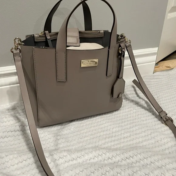 kate spade Taupe Leather Mini Satchel with Removable Strap - Picture 2 of 8